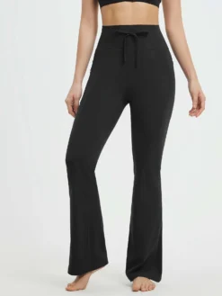 Yoga Drawstring High Waisted Flared Pants