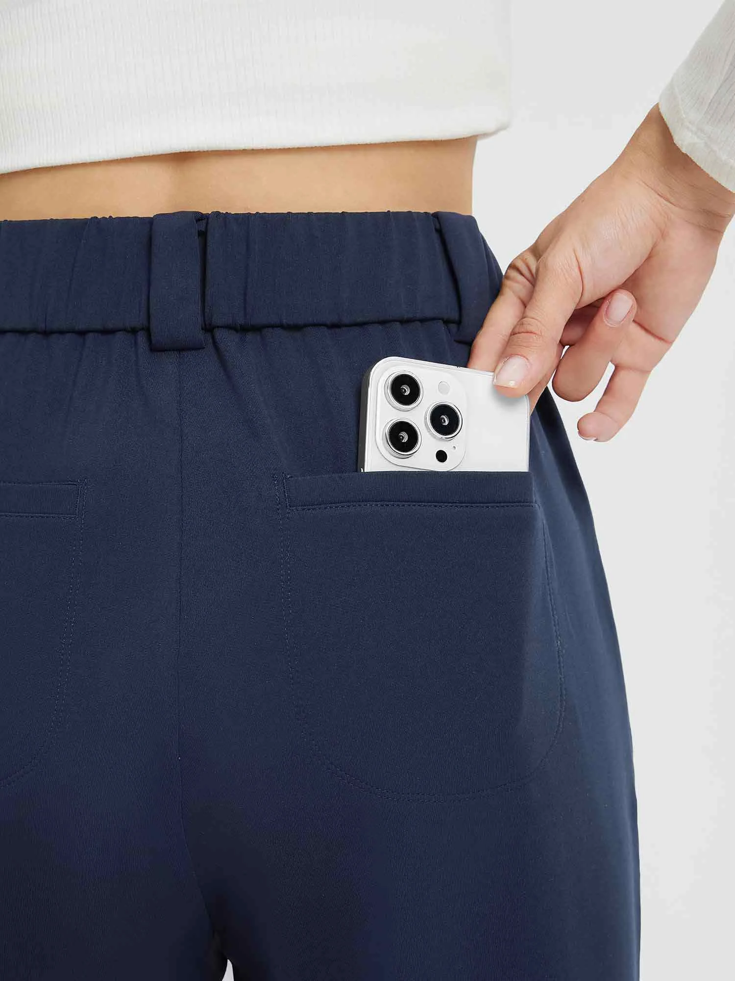 Yoga Fleece High Waisted Tapered Pants 16 Yoga Fleece High Waisted Tapered Pants - Image 16