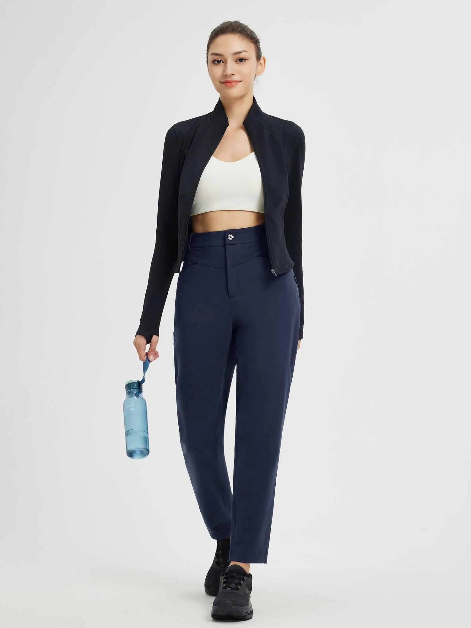 Yoga Fleece High Waisted Tapered Pants 19 Yoga Fleece High Waisted Tapered Pants - Image 19