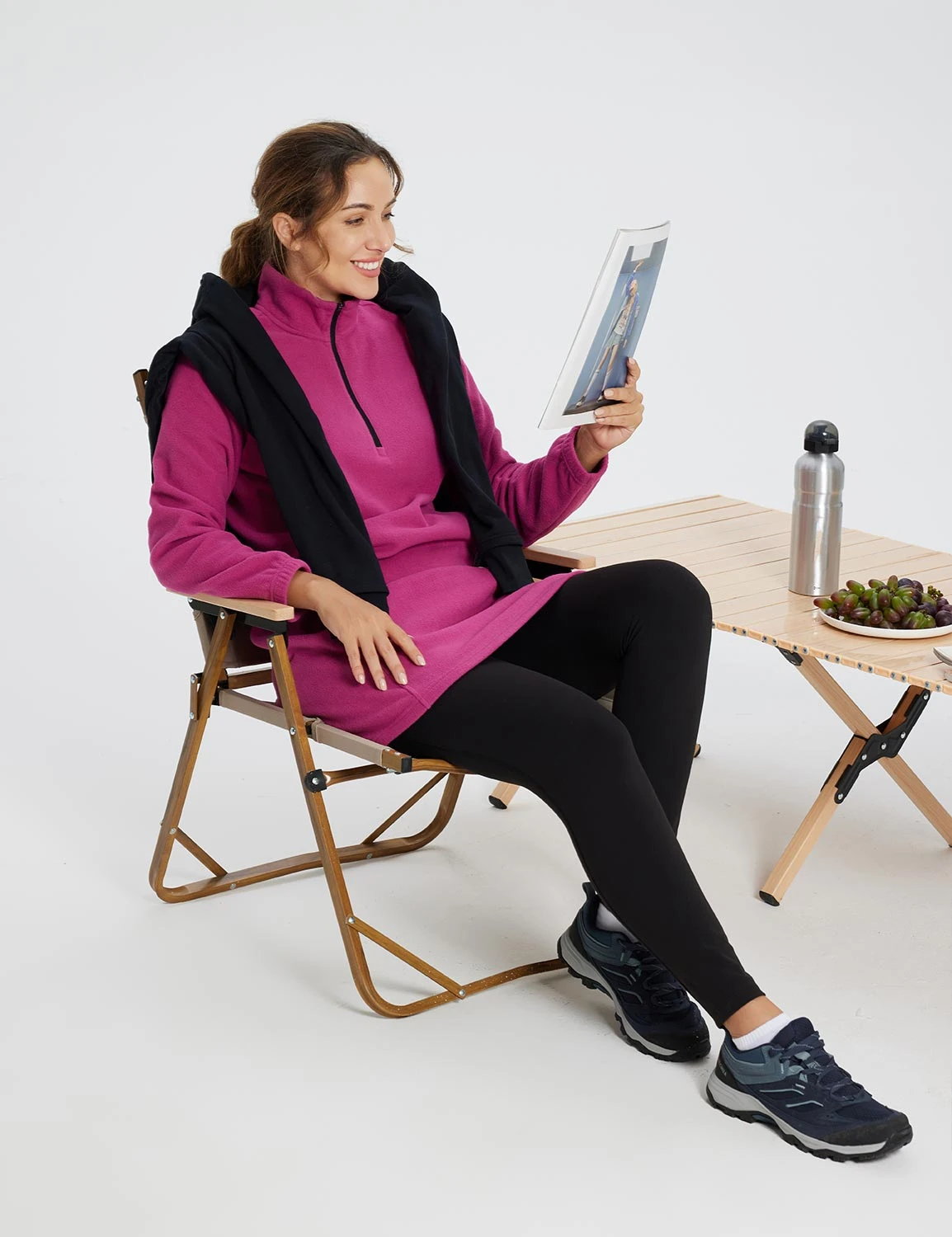 Long-Sleeve Quarter Zip Thermal Tunic Dress 12 Long-Sleeve Quarter Zip Thermal Tunic Dress - Image 12