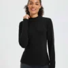 Running Half-Turtleneck Fleece Long-Sleeve T-Shirt