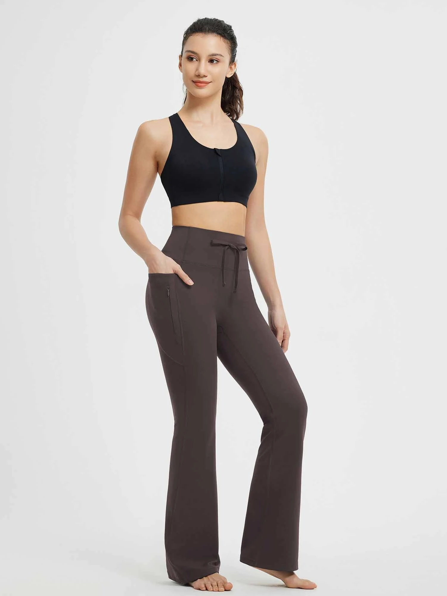 Yoga Drawstring High Waisted Flared Pants 16 Yoga Drawstring High Waisted Flared Pants - Image 16