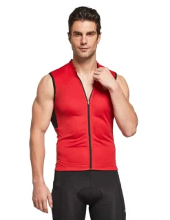 Men's Sleeveless Cycling Jersey -Baleaf Clothing Shop aaa469 Red 03