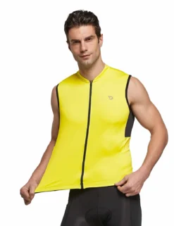 Men's Sleeveless Cycling Jersey -Baleaf Clothing Shop aaa469 Yellow 03