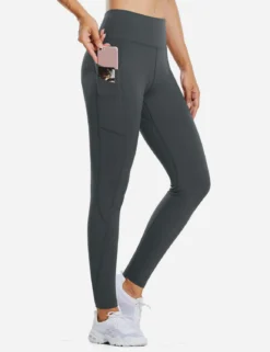 Laureate Thermal Zipper Pocket Leggings -Baleaf Clothing Shop abd441 Gray 01