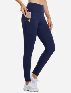 Laureate Thermal Zipper Pocket Leggings -Baleaf Clothing Shop abd441 Navy 01