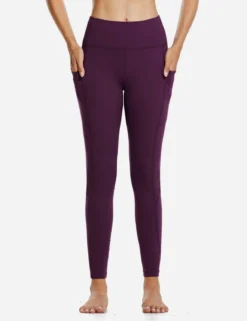Laureate Thermal Zipper Pocket Leggings -Baleaf Clothing Shop abd441 PaisleyPurple 03