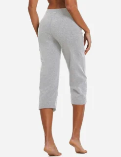 Laureate Cropped Sweatpants -Baleaf Clothing Shop abh161 Light Gray 03
