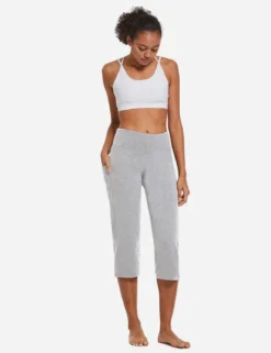 Laureate Cropped Sweatpants -Baleaf Clothing Shop abh161 Light Gray 04