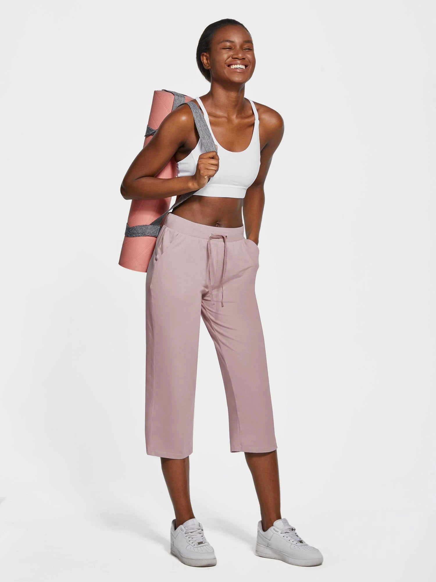 Women's Lightweight Wide-Leg Cotton Capri Pants 18 Women's Lightweight Wide-Leg Cotton Capri Pants - Image 18