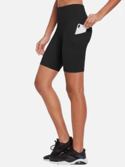 Women's 8" High-Waisted Compression Biker Shorts With Side Pockets -Baleaf Clothing Shop abh190 2 b1fb9479 981f 4cb3 a986 9631d3df200f