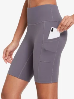 Women's 8" High-Waisted Compression Biker Shorts With Side Pockets -Baleaf Clothing Shop abh190 5 33720a04 d9f1 4dc1 b298 09a4607d950f