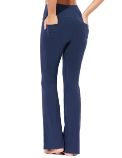 Women's High-Waisted Flare Yoga Pants -Baleaf Clothing Shop abh194 Navy 03
