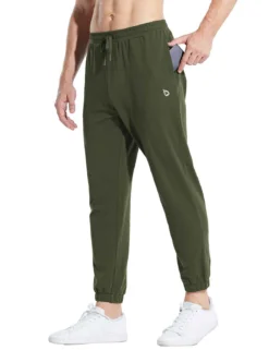 Men's 27" Cotton Sweatpants -Baleaf Clothing Shop abh220 Army Green 01