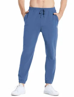 Men's 27" Cotton Sweatpants -Baleaf Clothing Shop abh220 Blue 01