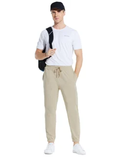 Men's 27" Cotton Sweatpants -Baleaf Clothing Shop abh220 Khaki 04