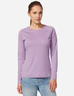UPF50+ Crew Neck Sun Shirt -Baleaf Clothing Shop aga001 Purple