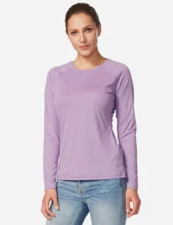 UPF50+ Crew Neck Sun Shirt -Baleaf Clothing Shop aga001 Purple a0454251 c5c8 454a 9343 596c30c2edde