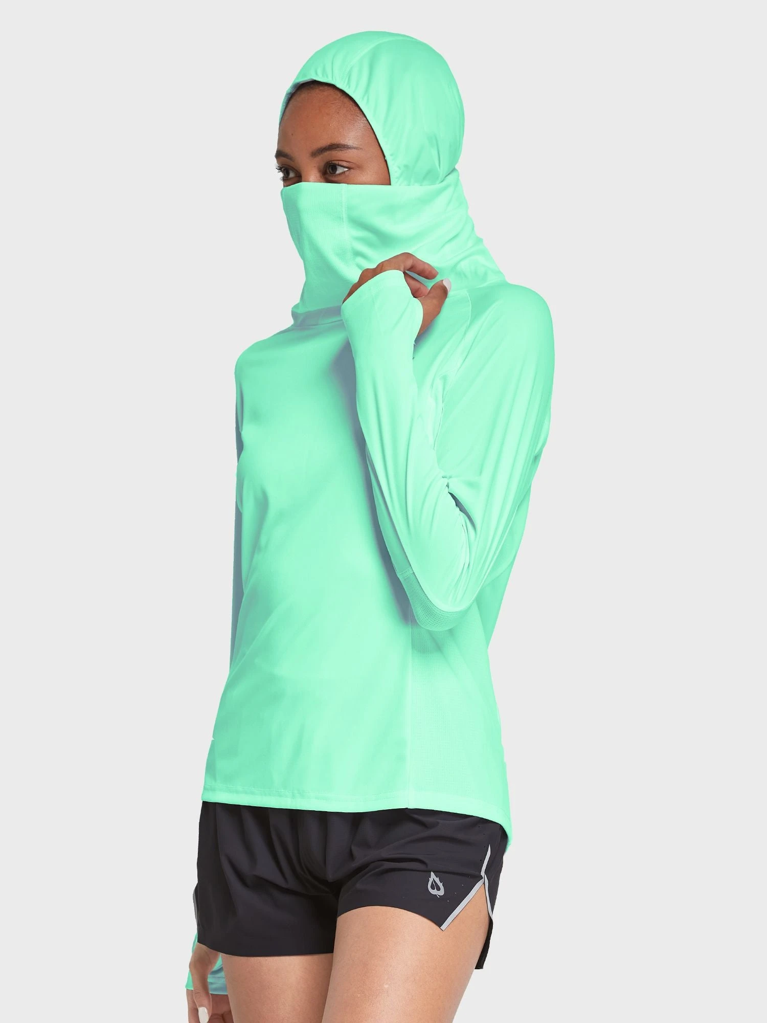 Women's UPF 50+ Hiking Shirt With Face Cover 4 Women's UPF 50+ Hiking Shirt With Face Cover - Image 4