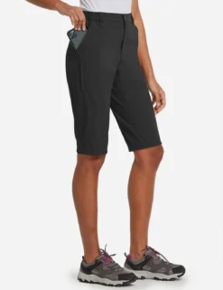 Flyleaf UPF50+ DWR Knee-Length Shorts -Baleaf Clothing Shop agb035 Black 02