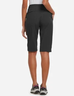 Flyleaf UPF50+ DWR Knee-Length Shorts -Baleaf Clothing Shop agb035 Black 03