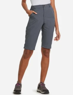 Flyleaf UPF50+ DWR Knee-Length Shorts -Baleaf Clothing Shop agb035 Gray 01