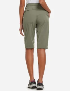 Flyleaf UPF50+ DWR Knee-Length Shorts -Baleaf Clothing Shop agb035 Sage Green 03