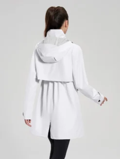 Flyleaf Mid-Length Hooded Waterproof Jacket -Baleaf Clothing Shop bfc023