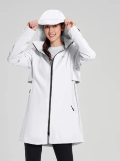 Flyleaf Mid-Length Hooded Waterproof Jacket -Baleaf Clothing Shop bfc023 1570d8e5 206f 43c9 938d 6a1fc9391e93