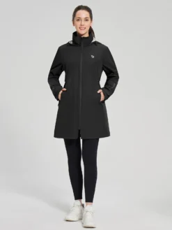 Flyleaf Mid-Length Hooded Waterproof Jacket -Baleaf Clothing Shop bfc023 a6495d31 1840 4003 85cc cda93365ba48