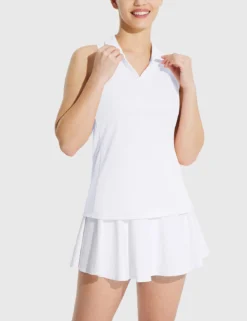 Flyleaf UPF 50+ Quick-Dry V-Neck Sleeveless Golf Polo Shirt -Baleaf Clothing Shop bfg002 1