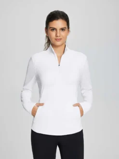 Golf Insert Pocket Half Placket Fleece Pullover