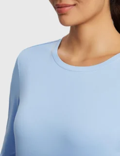 Rounded Hem Slim Crew Neck Long Sleeve -Baleaf Clothing Shop bfo001 2 e181654f 898b 4e9b b313 fb2d1cd480c0