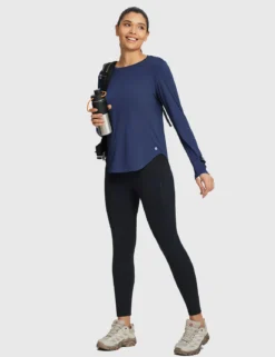 Rounded Hem Slim Crew Neck Long Sleeve -Baleaf Clothing Shop bfo001 a66405fa 6839 434d a6bc defb8b0633c7