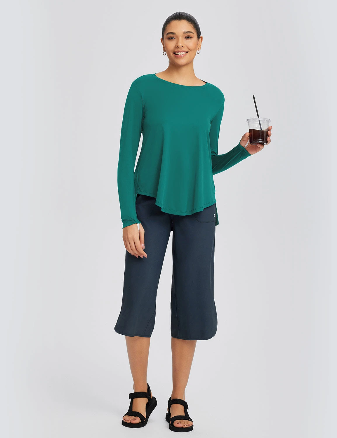 A Loose Crew Neck Long Sleeve T Shirt 19 A Loose Crew Neck Long Sleeve T Shirt - Image 19