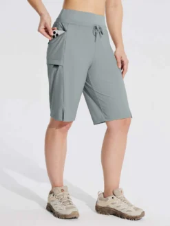Women's 11" Quick-Dry Hiking Cargo Shorts -Baleaf Clothing Shop bfo012 1