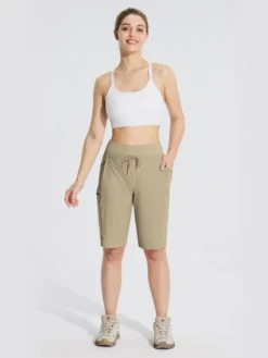 Women's 11" Quick-Dry Hiking Cargo Shorts -Baleaf Clothing Shop bfo012 7