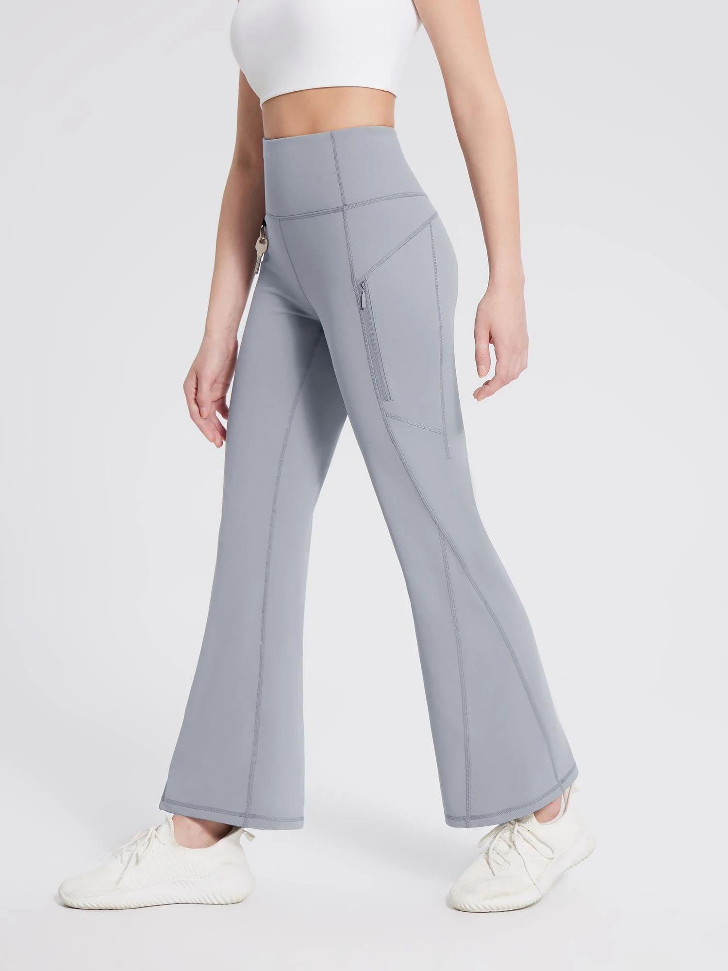 Laureate Fleece-Lined Zip Pocket Compression Flare Pants 15 Laureate Fleece-Lined Zip Pocket Compression Flare Pants - Image 15