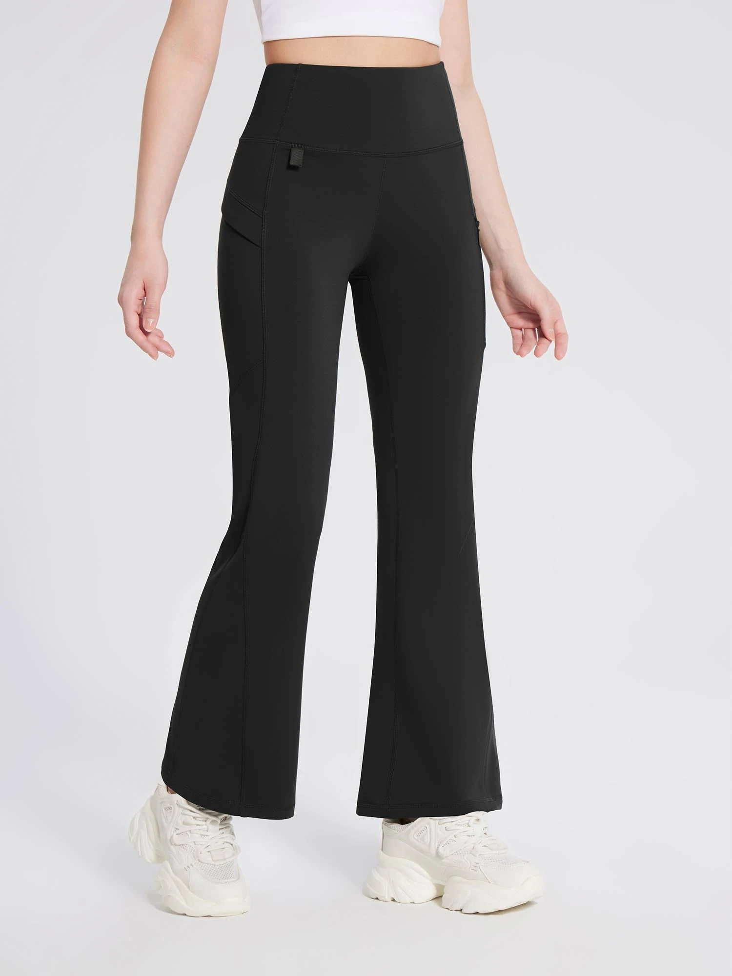 Laureate Fleece-Lined Zip Pocket Compression Flare Pants 20 Laureate Fleece-Lined Zip Pocket Compression Flare Pants - Image 20