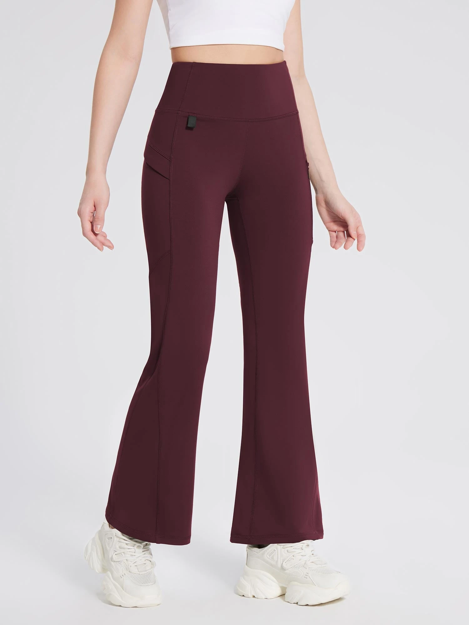 Laureate Fleece-Lined Zip Pocket Compression Flare Pants 1 Laureate Fleece-Lined Zip Pocket Compression Flare Pants