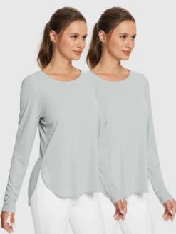 Women's Outdoor Long Sleeve T-Shirt (2-Pack) 27 Women's Outdoor Long Sleeve T-Shirt (2-Pack) -Baleaf Clothing Shop bfo060 1