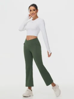 27" Micro-flare Skinny Knit Fleece Pants -Baleaf Clothing Shop bfo064 6 b5040d30 75a7 4dba aa83 5ba27793e501