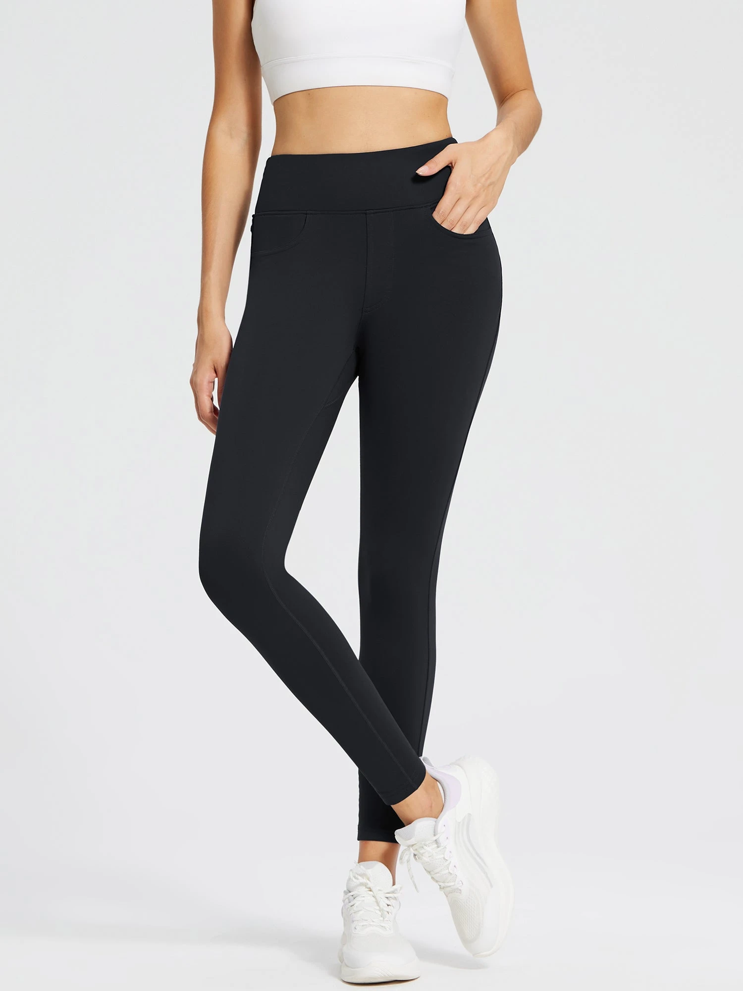 Laureate Fleece-Lined Denim Leggings 15 Laureate Fleece-Lined Denim Leggings - Image 15