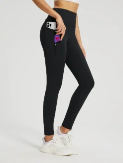 Laureate Zipper Pockets Fleece Lined Leggings -Baleaf Clothing Shop bfr062