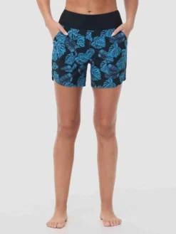 Women's 5" UPF 50+ Printed Swim Board Shorts