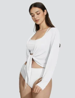 Women's UPF 50+ Longline Swim Cover-Up -Baleaf Clothing Shop bfs025 a188de45 85ff 45db a5c5 d7bc4070678f