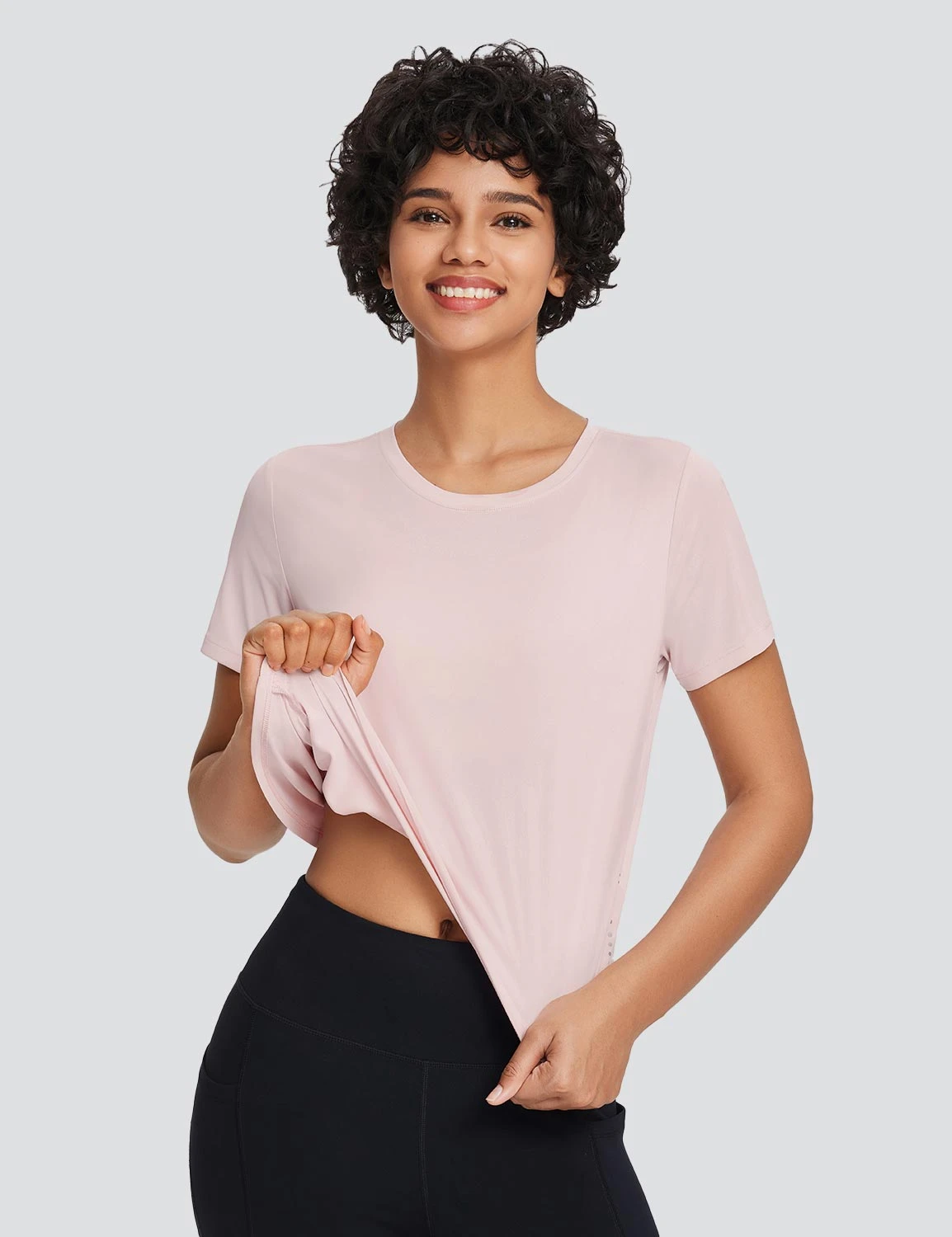 Women's Quick-Dry Split-Back Running T-Shirt 1 Women's Quick-Dry Split-Back Running T-Shirt