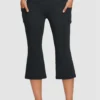 Women's High-Waisted Flare Capri Leggings