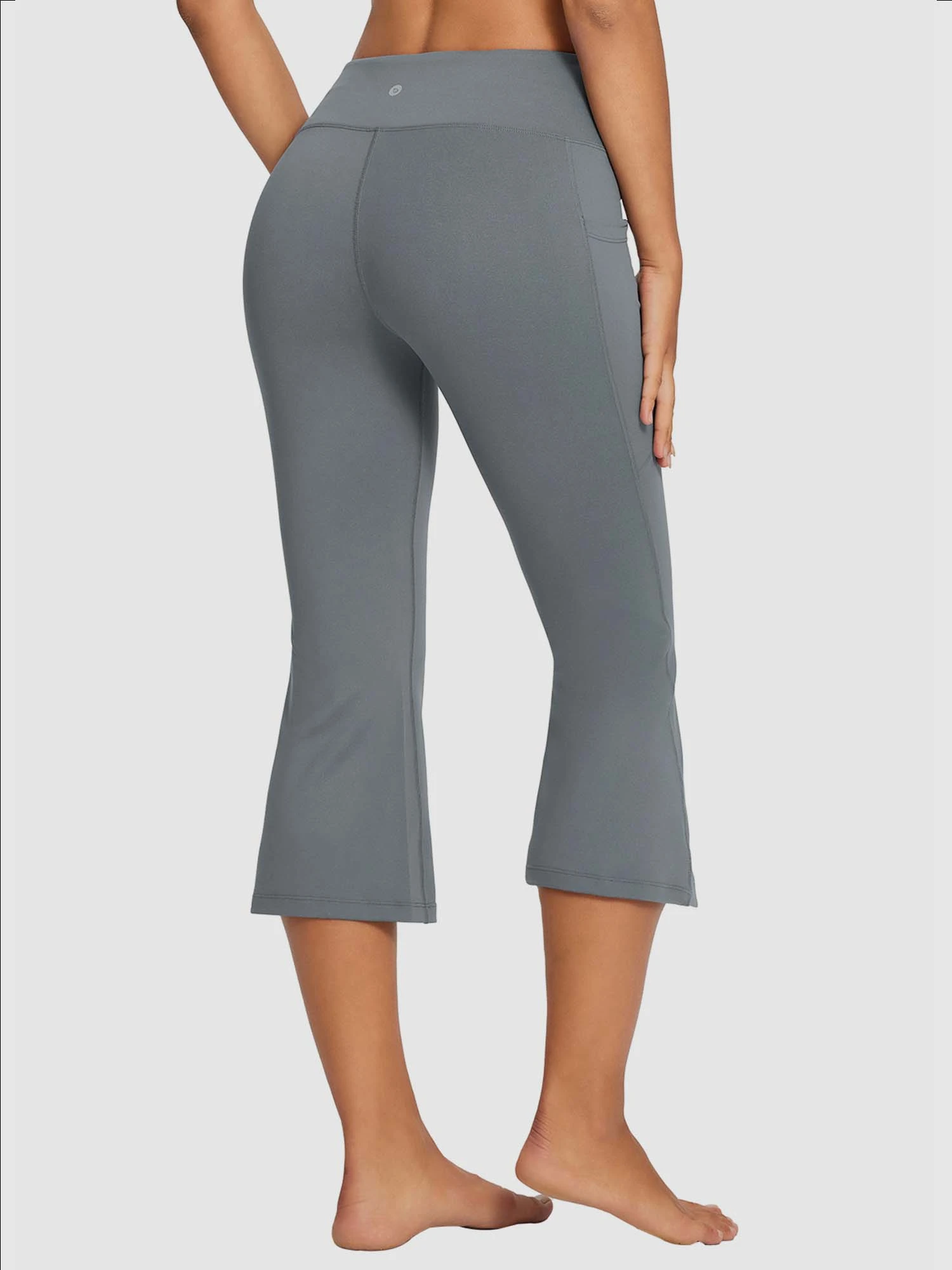 Women's High-Waisted Flare Capri Leggings 10 Women's High-Waisted Flare Capri Leggings - Image 10