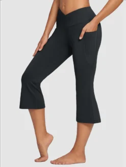Women's High-Waisted Flare Capri Leggings 22 Women's High-Waisted Flare Capri Leggings -Baleaf Clothing Shop bfy042 2ea97285 2ab3 4632 96a7 9a7757ed3877